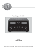 McIntosh MA-2275 - Owners manual